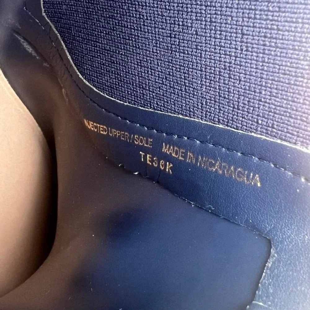 Bernardo‎ Rain Boots Women Size 8 Navy Blue Back Bow Chelsea Ankle TE38K